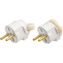 Plug, earthed, 16A, white, BYLECTRICA