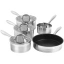 Salter Katlu komplekts BW06746EU7, 16/18/20cm, 3 vāki, nerūsējo&scaron;ais tērauds, piemērots visām plītīm