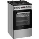 Beko FSM52332DXDT plīts, 600mm, 850mm, 4 zonas, 60L, elektriskā, gāzes, 8 funkcijas, pa&scaron;attīrī&scaron;anās, 3D cep&scaron;ana