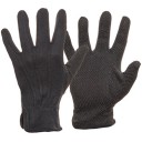 Tрикотажные перчатки с микропунктиром, черные, размер 7