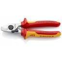 Kabeļu &scaron;ķēres, Knipex, 95 26 165, hromētas, izolētas rokturi, VDE testētas, grie&scaron;anas jauda līdz 50 mm&sup2;