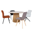 Ēdamistabas galds MILANI D120xH75cm, ozols 20354