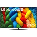 LG 75NANO81A3A, 75, I&scaron;manusis televizorius, webOS 25, UHD, 3840 x 2160, 3xHDMI, 2xUSB, Bluetooth, HDR10