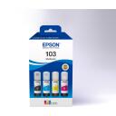Epson 103 EcoTank, Tindi kassett, C13T00S64A, kuni 4500 lehte, 4 v&auml;rvi: must, kollane, ts&uuml;aan, fuksia