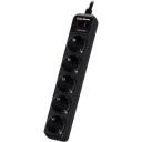 Cyberpower Pārsprieguma aizsargs B0520SC0-DE, 5 x Type F, 350J, 7500A, 10A, 1.8m, melns