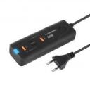 Esperanza Lādētājs EZC109, 60W, 100-240V, 1.2A, 2xUSB 2.0, 2xUSB Type-C, ātrā uzlāde, universāls