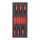 TRĪSPLAKŅU ROKTURA SKRŪVGRIEŽU PUTU MATERIĀLA IELIKTŅU KOMPLEKTI, SCREWDRIVER TX SET 2 FOAM INSERT - 6 PC, 4932492392 MILWAUKEE