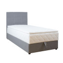 Kontinentālā gulta LEVI 90x200cm, ar matraci, pelēka 78235