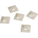 Logilink kabeli stiprinājumi KAB0043, 100 gab., PET 14g, ABS, 24x24mm, pa&scaron;līmējo&scaron;i, pārstrādājami