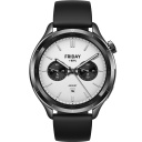 Viedpulkstenis ar 1.43'' AMOLED ekrānu, satelītu GPS un ūdensizturīgu korpusu Watch S4 Black BHR9195GL Xiaomi