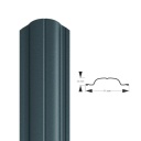 Metallist piirdeaed ASTRA Polyester kahepoolsed RAL7016 (l&auml;ikiv pol&uuml;ester antratsiithall) ASTRAPSx2RAL7016x2