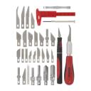 Набор хобби-ножей 36 шт. KREATOR KRTH23202, 30 сменных лезвий, двухкомпонентная рукоятка