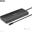 Club3D dokstacija CSV-1581, Thunderbolt 4, 3x Thunderbolt 4, 3x USB 2.0, 1x RJ-45, 140 W, 1000 Mbit/s, melna