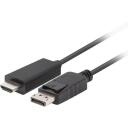 Lanberg DisplayPort HDMI kaabel CA-DPHD-11CC-0050-BK, 5 m, DisplayPort Male, HDMI Male, vaskjuhtmed, 4,95 Gbps, 1920x1080@60Hz