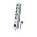 Lestar Pārsprieguma aizsargs LV-530W 1966002242, 5m, 5 kontaktligzdas, 10A, 230V, pelēks, slēdzis