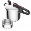Tefal slėginis puodas P2594401, 8L, juodas, nerūdijantis plienas, garų gaminimas, 2 rankenos, garų krep&scaron;ys