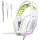 Onikuma X13 spēļu austiņas X13 White, 50mm, 32&Omega;, 105dB, 2m, USB, 3.5mm, omnidirekcionalais mikrofons