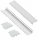 Profils LED lentei GLAX, balts; PA-ZGLAXOMZ-10 GTV