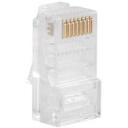 Lanberg RJ45 tīkla spraudnis PLU-5000, 100 gab., UTP, 8P8C, caurspīdīgs, neekranēts, vītā pāra
