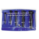 Skrūvju izvilkēju komplekts 5 daļas, KNIPEX, 9R4719003, M5-M20, CrV tērauds, cinkots, divpusējs