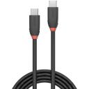 Lindy USB C-C кабель 36905 0.5м, 20Гбит/с, черный, PVC корпус, никелевые разъемы, тройная защита