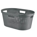 Корзина для белья Infinity Recycled 40L 59x39x27cm темно-серая 0804755G43 Curver