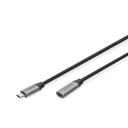 Digitus pikenduskaabel DB-300230-010-S, 1m, 5Gbit/s, 60W, USB Type C M, USB Type C F, CU, 4K@60Hz