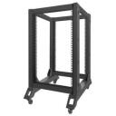 Lanberg Open Rack 18U OR01-6818-B, 590mm, 800mm, 600mm, 981mm, 1.5mm, 1.5mm, 1.5mm, 600kg, statīvs, 4 vertikālās sliedes