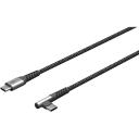 Goobay USB-C uz USB-C tekstila kabelis ar metāla spraudņiem, 64659, 1m, WEEE nodoklis, iepakojuma daudzums 1