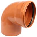 Instalplast Ārējās Kanalizācijas Līkums 8021102, 110mm, 88&deg;, SN8, oranža, PVC