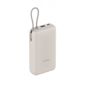 Xiaomi 33W Power Bank i&scaron;orinė baterija įrenginių įkrovimui 20000mAh USB-C USB-A integruotas kabelis BHR8851GL Smėlio spalvos