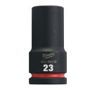 SHOCKWAVE&trade; IMPACT DUTY TRIECIENIZTURĪGAS UZGRIEŽŅU MUCIŅAS, 23 MM 3/4" IMPACT SOCKET DEEP - 1PC, 4932480382 MILWAUKEE