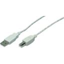 Logilink USB 2.0 A uz USB 2.0 B kabelis CU0007, 1.8 m, 480 Mbit/s, Vīrie&scaron;i/vīrie&scaron;i, pelēks, divkār&scaron;i ekranēts