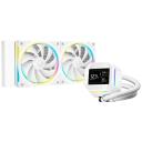 Deepcool vedelikjahutus LM240 WH R-LM240-WHDMMC-1, 240 mm, 66.23 cfm, Kahe 120 mm ventilaatoriga, ARGB valgustus