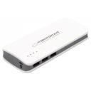 Esperanza Power Bank akumulators EMP106WE, 8000mAh, 5V, 3xUSB 2.0A, 1xUSB micro-B, Uzlādes indikators