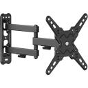 Sbox LCD-223-2, sienas stiprinājums, 13'' - 43'', 20kg, 75x75 - 200x200, melna, +90&deg; / -90&deg;, 6.6 - 37cm