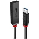 Lindy 43401 USB prailginimo kabelis 5m, 5Gbps, USB A vyras / USB C moteris, maitinimo adapterio kabelis įtrauktas