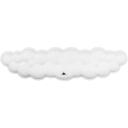 White Shark CUMULUS-W tastatūras plaukstas balsts KP-012, 430mm &times; 110mm, 25mm, &scaron;ūnu gumija, atmiņas putas, neslīdo&scaron;a virsma