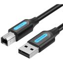 Vention USB 2.0 A Male к B Male кабель 2M COQBH, 2м, 0.48Gbit/s, прямой разъем, черный, PVC