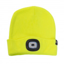 Ziemas cepure OTTO ar LED gaismu, 150lm, USB uzlāde, dzeltena HT5K494 HOGERT