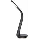 Hawk Galda lampa HW-LAMP02, 4.5W, 10W bezvadu uzlāde, 2 LED spuldzes, elastīga roka, melna