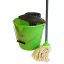 Round bucket 12L with push handle, metal handle and mop set Sauber 24800802