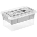 Karp kaane ja organiseerijaga Henri Keeeper 0611075130 23x35x17cm 9L helehall/läbipaistev