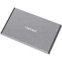 Natec HDD cietā diska korpuss NKZ-1281, 2.5", 4 TB, 6 Gbit/s, 9.5 mm, USB 3.0, pelēks, SATA, 1 disks