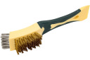 Metal Brush 3in1 ROCKFORCE RF-340129725 210 mm with rubber handle, durable plastic, stainless steel and brass bristles