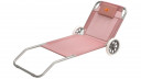 Pludmales gulta ar riteņiem rozā Pier Coral Red 420045 EASY CAMP