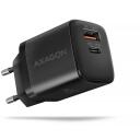 Axagon мобильное зарядное устройство ACU-PQ20 20W, 2 порта, 100-240V, QC 4+, PD 3.0, черный, быстрая зарядка, защита от перегрузки