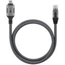 Goobay USB-A 3.1 uz RJ45 Ethernet kabelis, 1 m, 70696, CAT 6, 1 Gbps, metāla savienotāji, pītas kabeļa aizsardzība