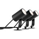 Philips Hue Lily āra gaismeklis 8718696167960, 3x8W, 24V, 600lm, 2000-6500K, melns, matēts