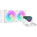 Deepcool vedelik CPU jahuti LT240 WH ARGB R-LT240-WHAMNC-G-1, 240 mm, 72,04 cfm, 2 ventilaatorit, 38,71 dBA, Anti-leak Tech